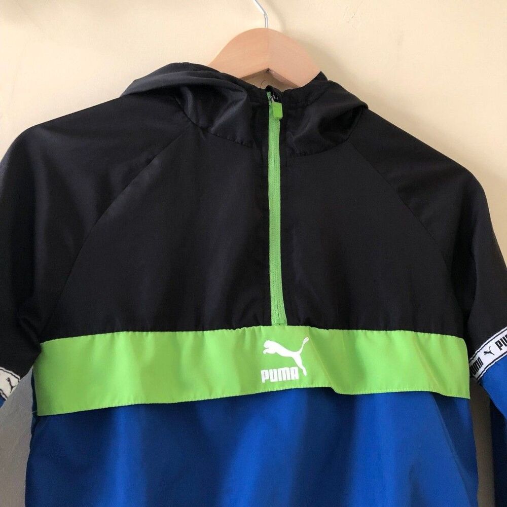 Puma Hooded Windbreaker Quarter Zip Size M 10 - 12 Youth